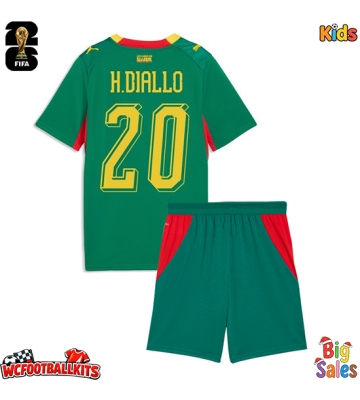 Senegal Habib Diallo #20 Replica Away Stadium Kit for Kids World Cup 2026 Short Sleeve (+ pants)